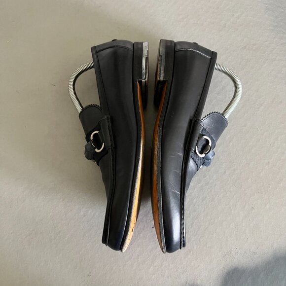 Gucci Leather Bamboo Horsebit Slide Loafers Slip Ons - Picture 6 of 10